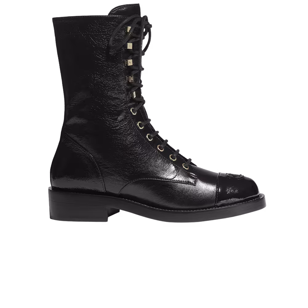 Chanel Combat Boot Black