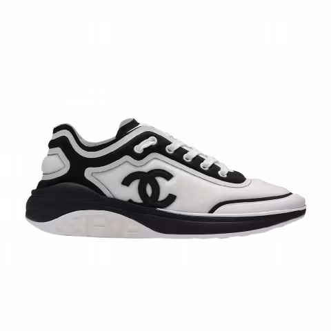 Chanel CC Logo Sneaker 'White Black'