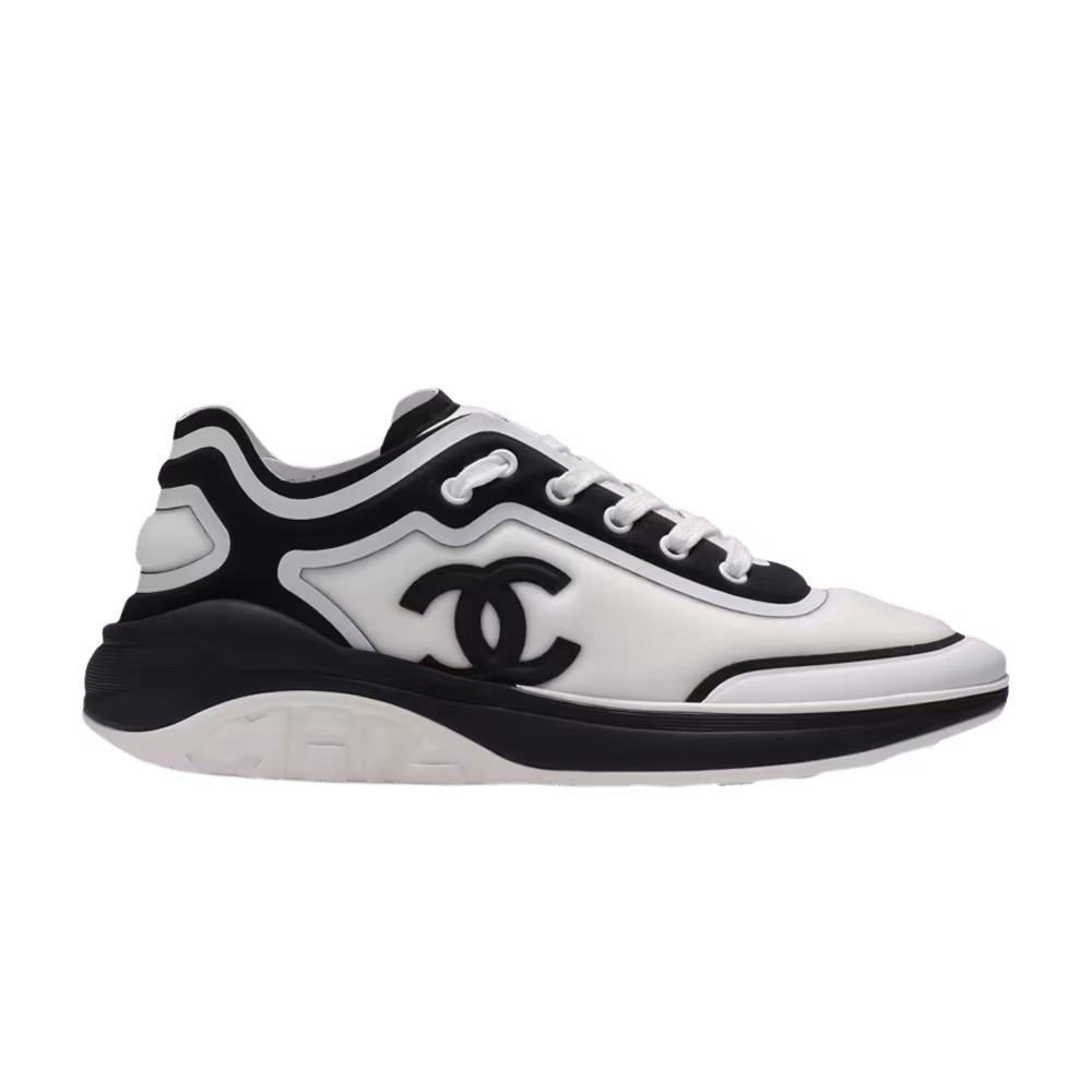 Chanel CC Logo Sneaker White Black