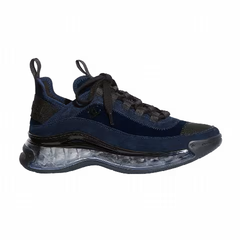 Chanel Wmns Velvet Calfskin Grosgrain Sneaker 'Navy Blue'