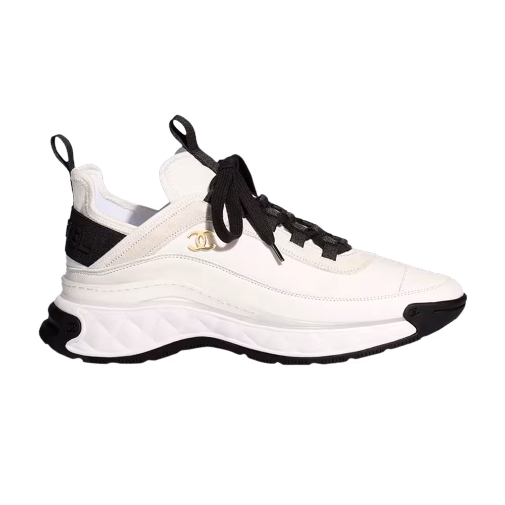 Chanel Velvet Calfskin & Mixed Fibers Sneaker Ivory