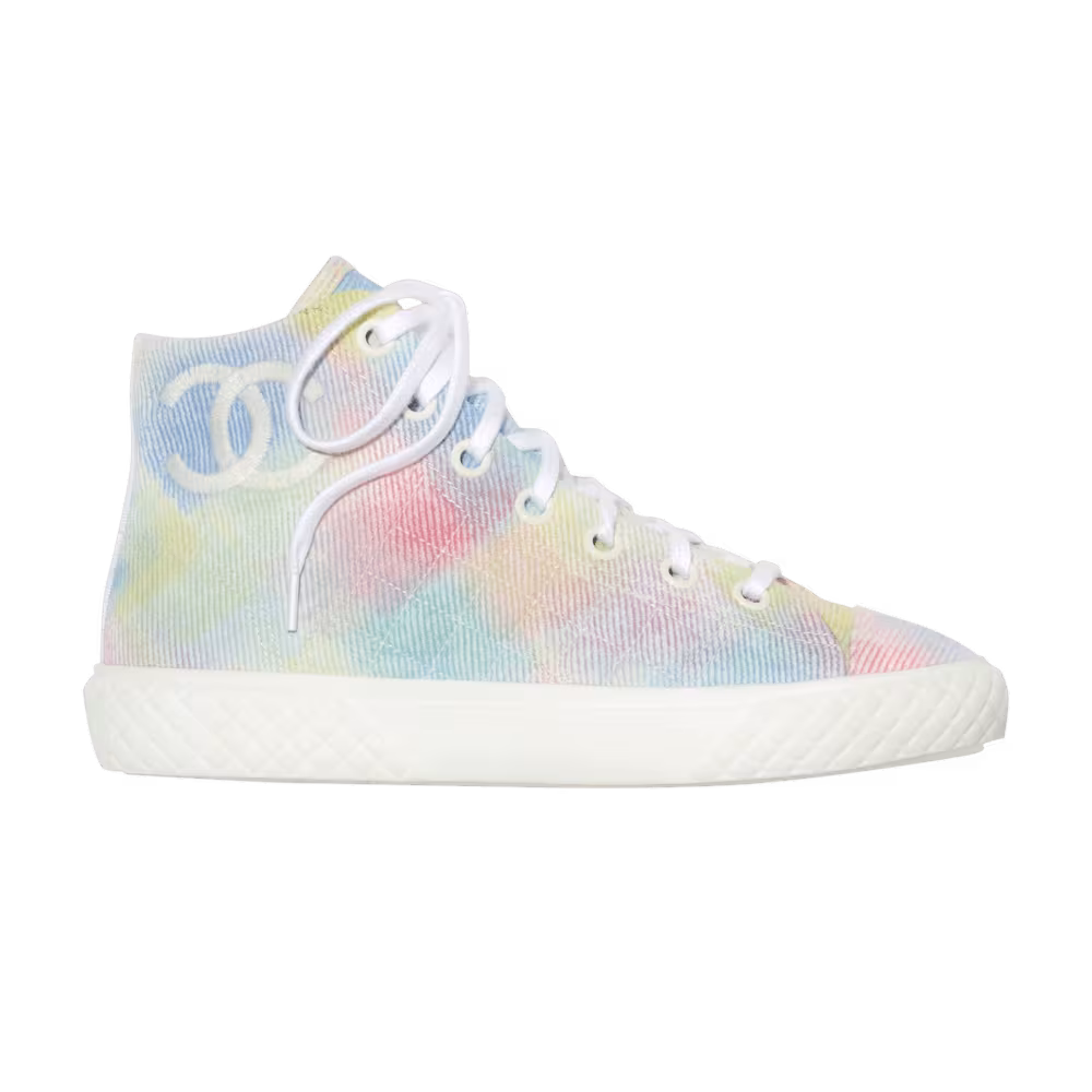 Chanel Women's Printed Fabric Sneaker Pastel Multi-Color