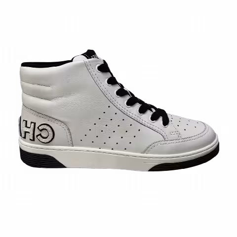 Chanel High Top Trainers 'White Black'