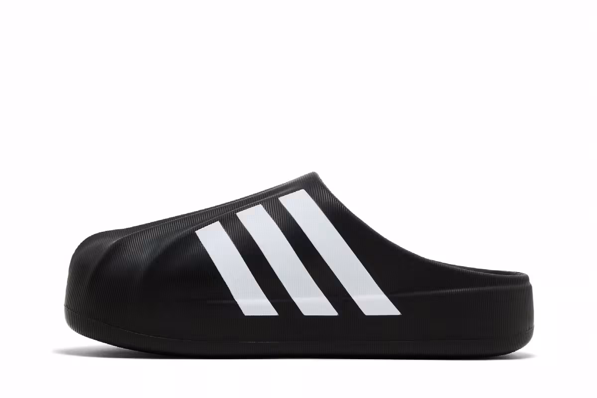 adidas adiFOM Superstar Mule Black White, view 4