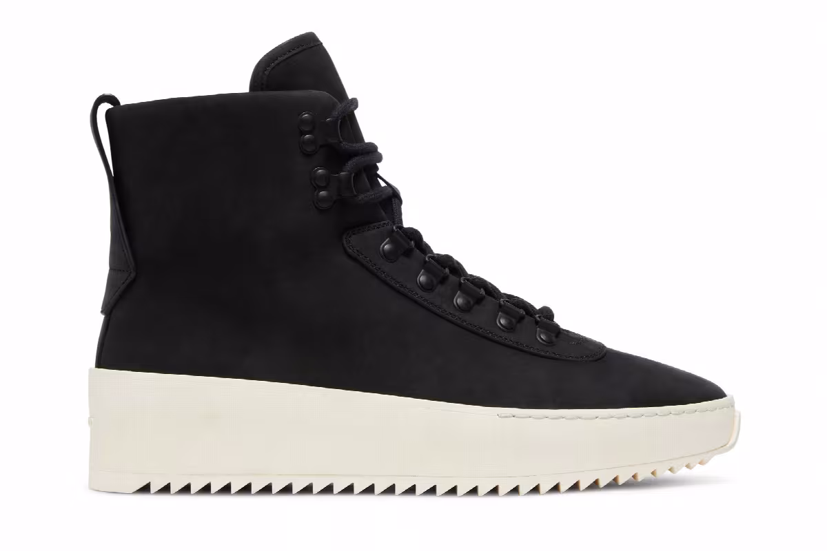 FEAR OF GOD Hiking Nubuck Leather Lace-Up Black, view 2