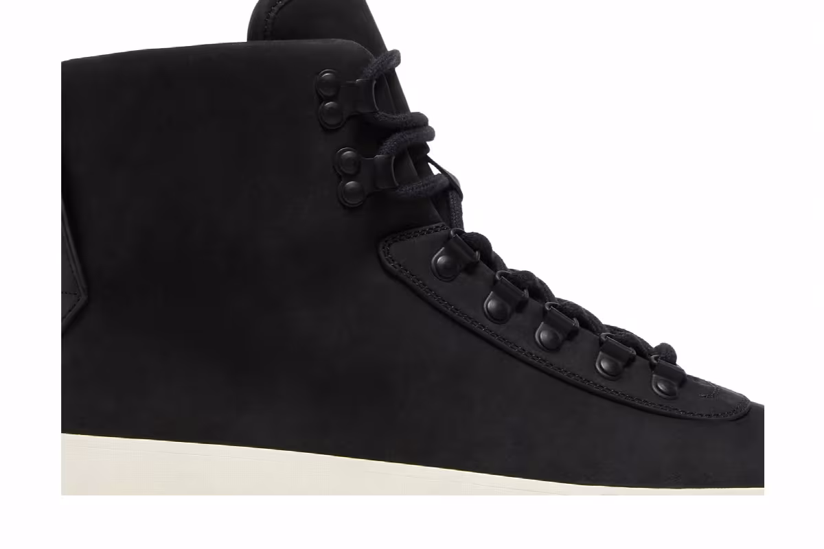 FEAR OF GOD Hiking Nubuck Leather Lace-Up Black, view 3