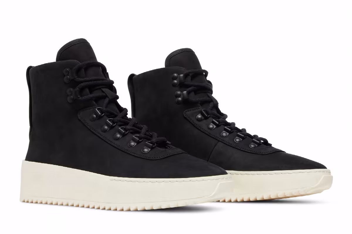 FEAR OF GOD Hiking Nubuck Leather Lace-Up Black, view 9