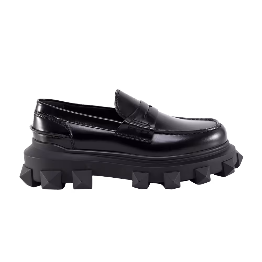 Valentino Trackstud Loafer Black