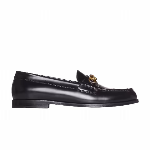 Valentino Chain V Logo Loafer 'Black'