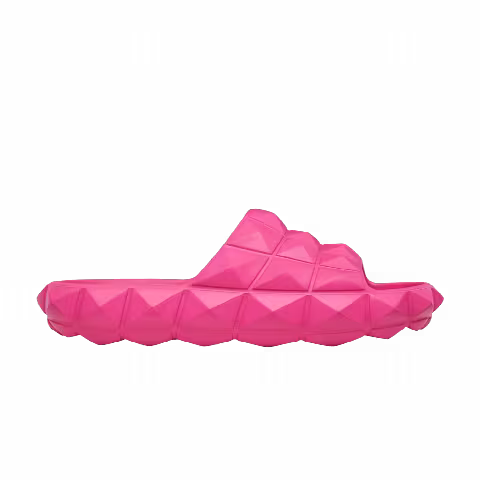 Valentino Rubber Wmns Roman Stud Turtle Slider 'Fuchsia'
