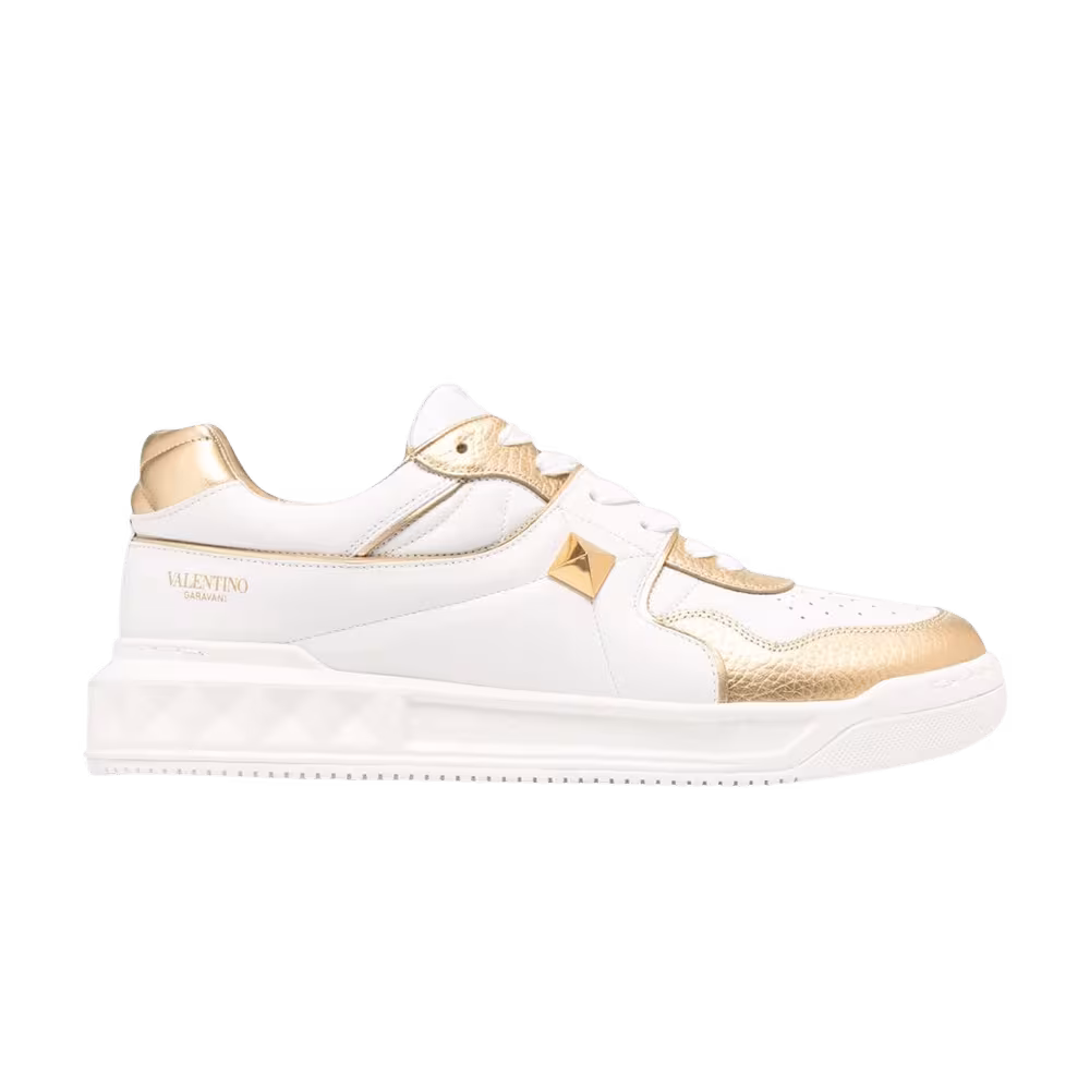 Valentino One Stud Low White Brass