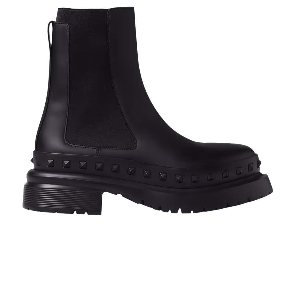 Valentino Rockstud M-Way Ankle Boot Black
