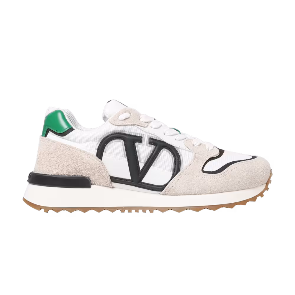 Valentino V Logo Pace Low White Green