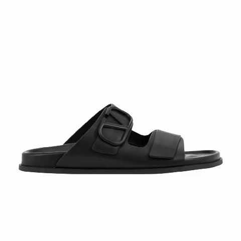 Valentino Double Strap Sandal 'Black VLogo Signature'