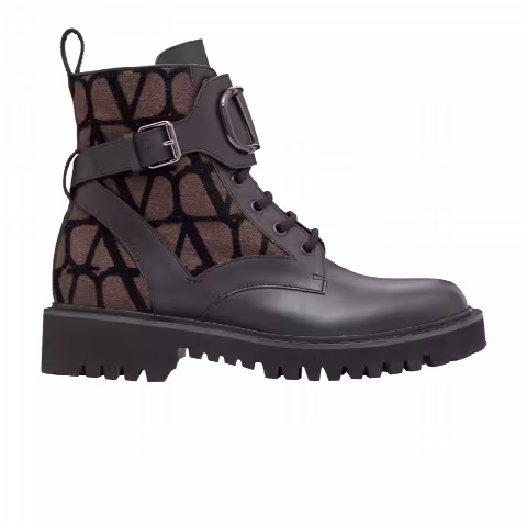 Valentino Wmns Iconographe Combat Boot 'VLogo - Fondant Black'