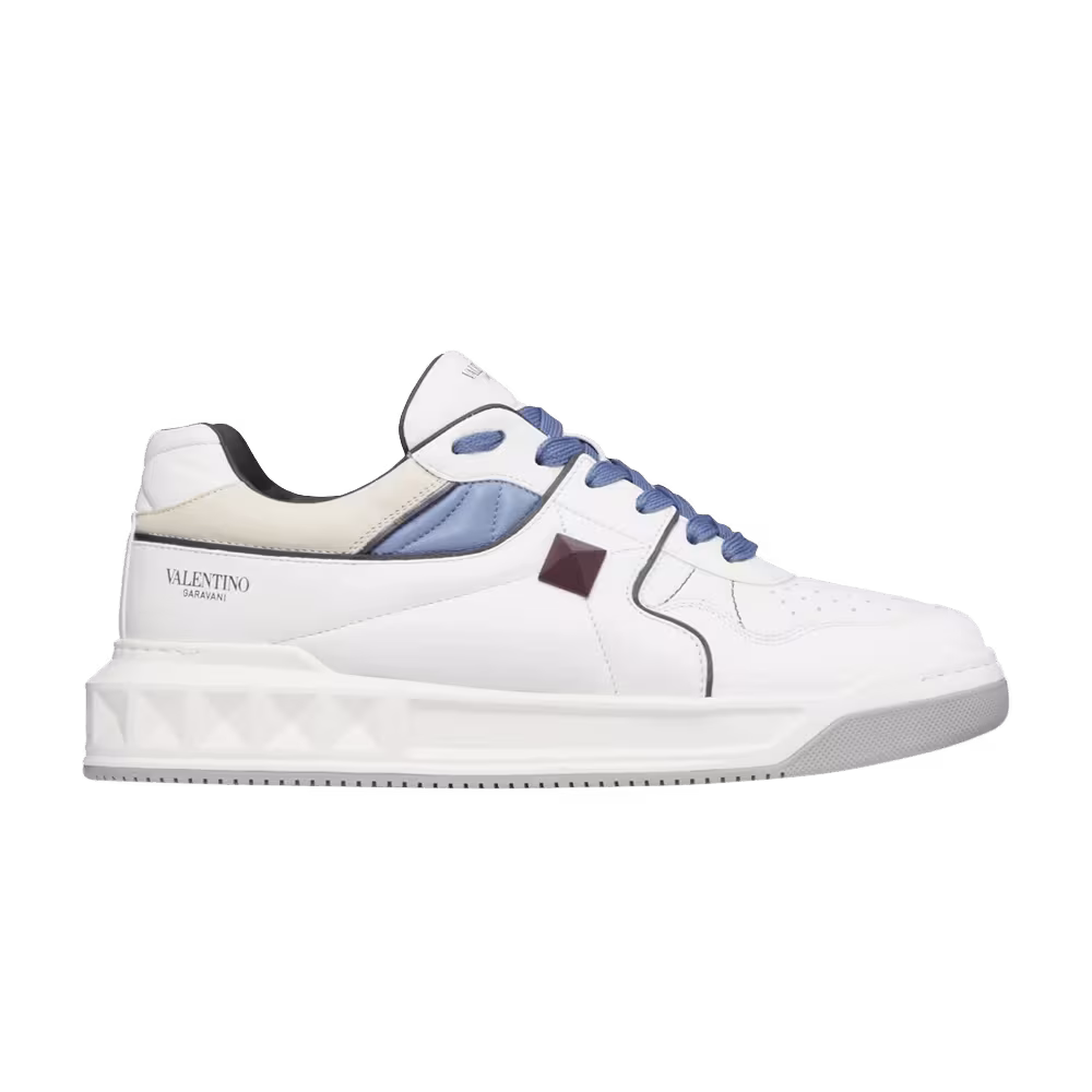 Valentino One Stud Low White Blue
