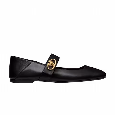 Valentino Garavani Wmns Vlogo Locker Mary Jane Ballerina 'Black'