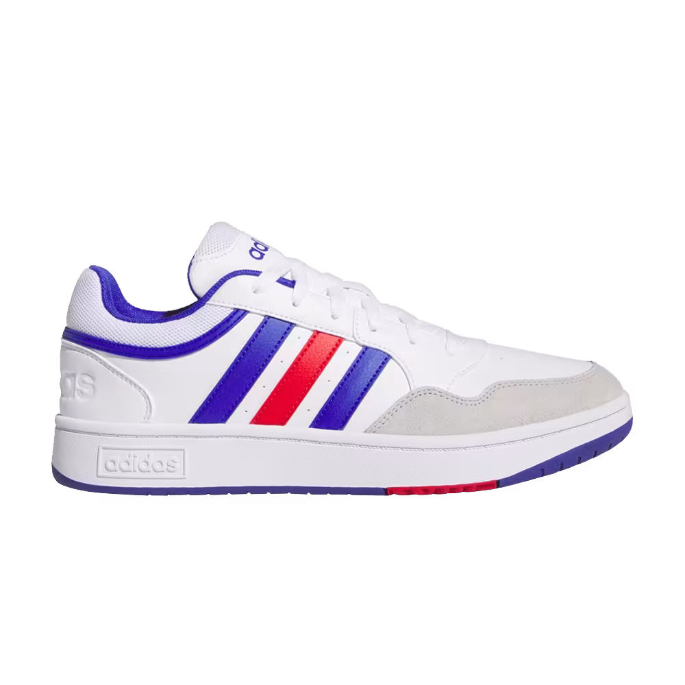 Adidas Hoops 3.0 Low White Blue Scarlet