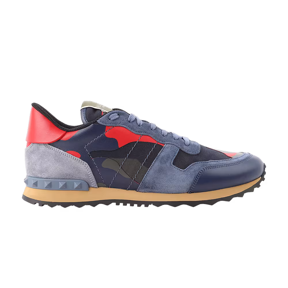 Valentino Rockrunner Camo - Marine Blue Red