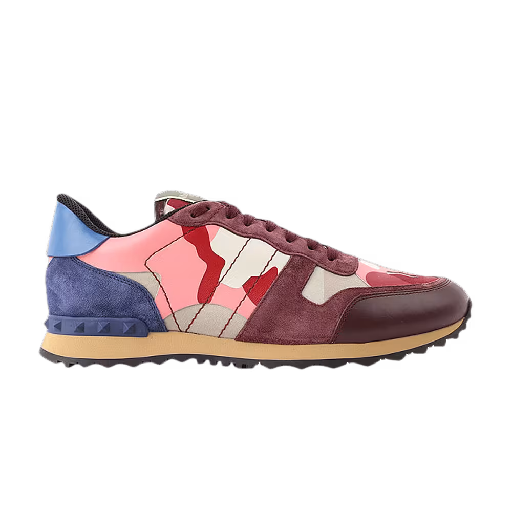 Valentino Rockrunner Rockstud Lace Prune Camo
