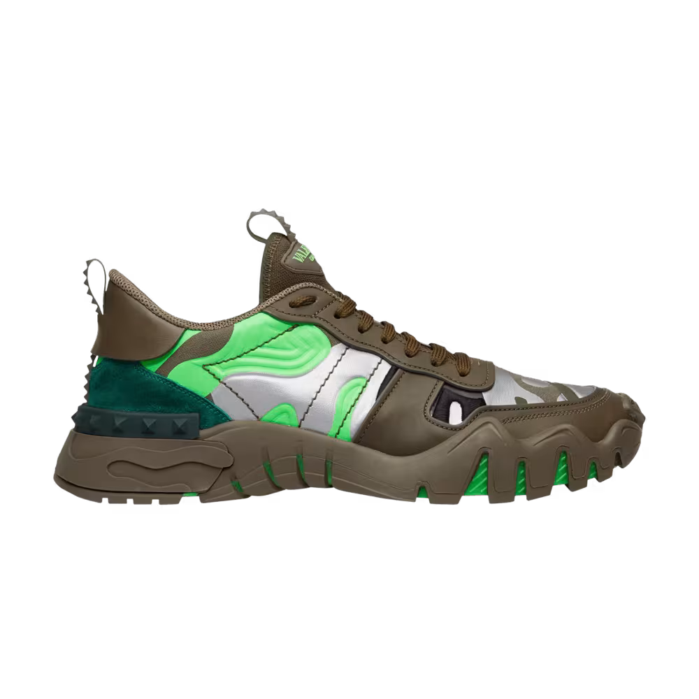 Valentino Rockrunner Plus Military Neon Green Camo