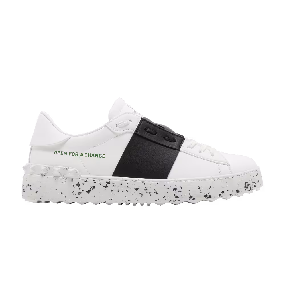 Valentino Women's Open for a Change Sneaker White Black
