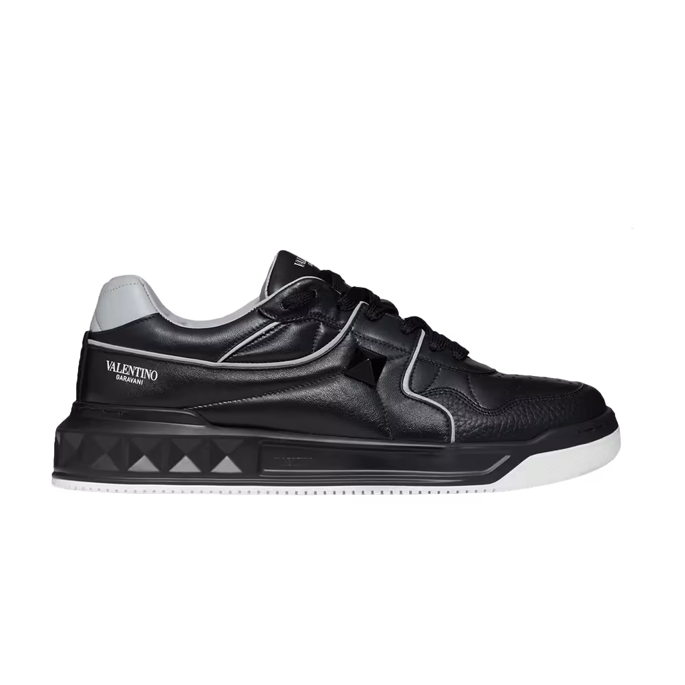 Valentino One Stud Low Black Grey