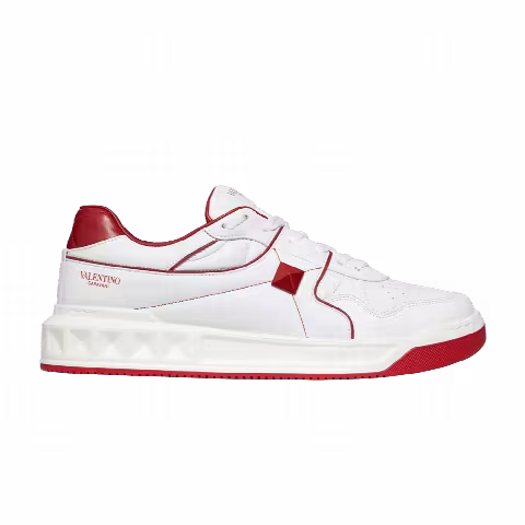 Valentino One Stud Low 'White Red'