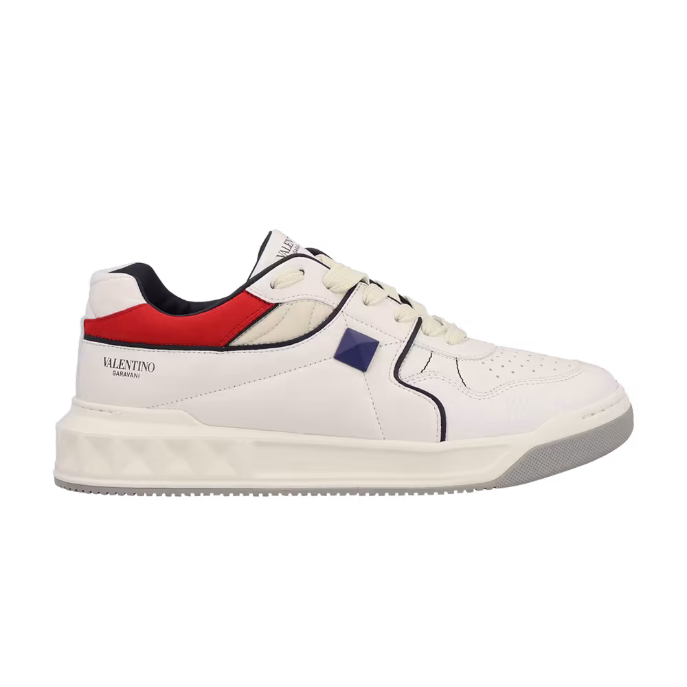 Valentino One Stud Low Bianco Red Marine
