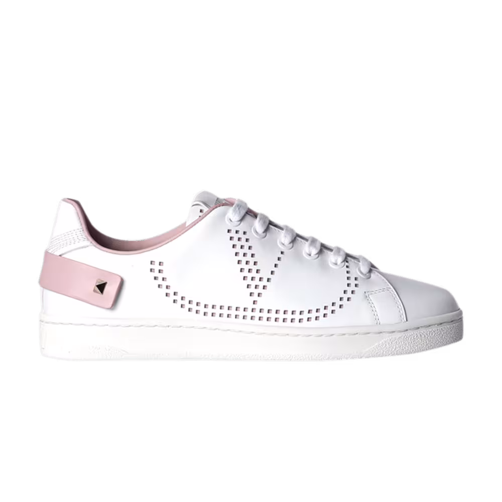Valentino Women's Backnet Sneaker White Light Pink