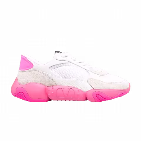 Valentino Bubbleback Sneaker 'White Fuchsia'