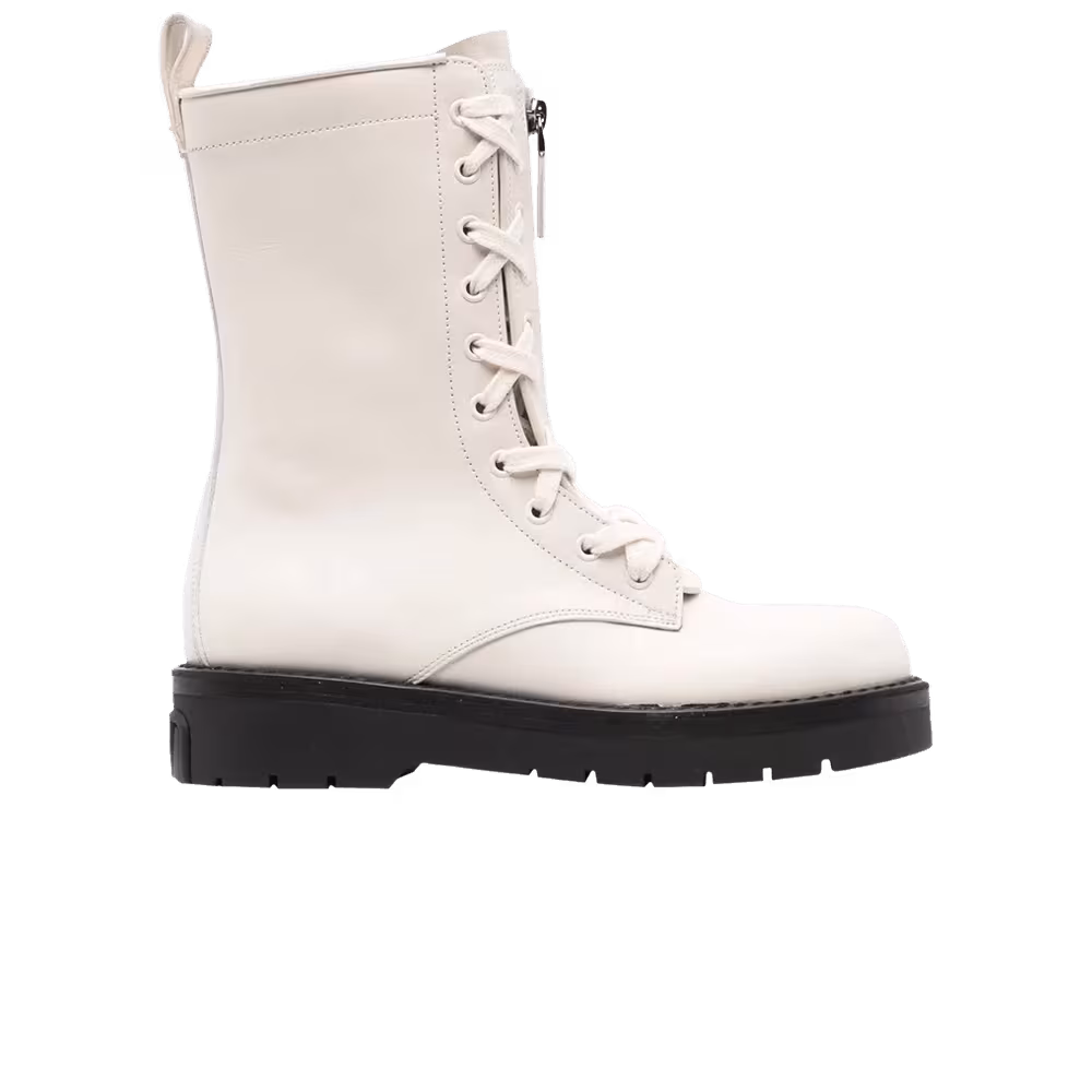 Valentino Women's X Combat Leather Boot Neutrals