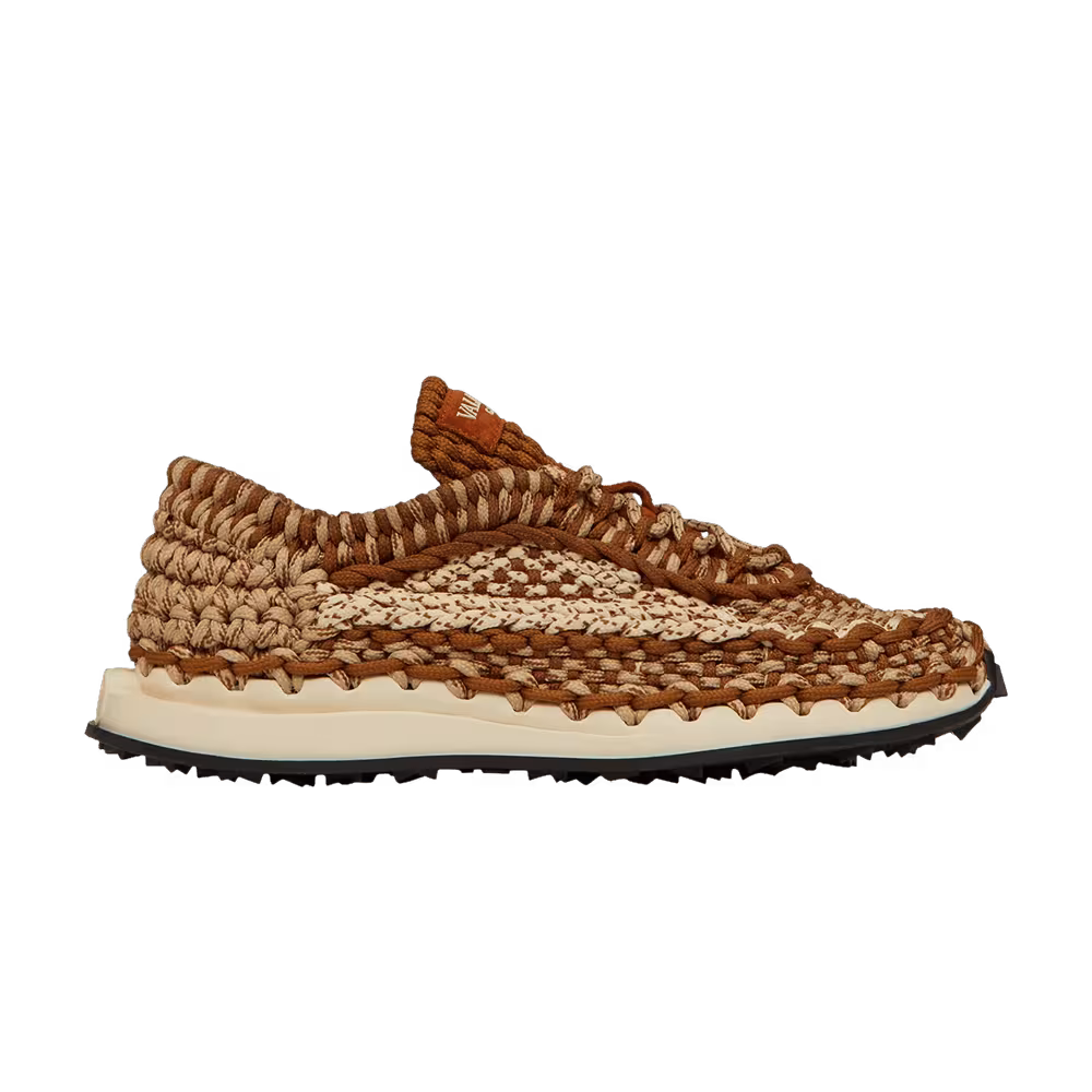 Valentino Crochet Sneakers Saddle Brown