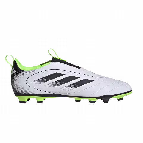 Adidas Goletto 9 Laceless FG MG K 'White Black Lucid Lemon'