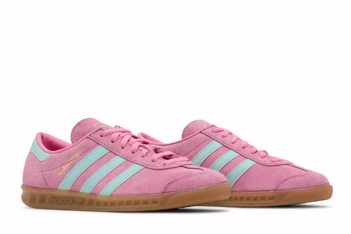 adidas Women's Hamburg Bliss Pink Semi Flash Aqua, view 9