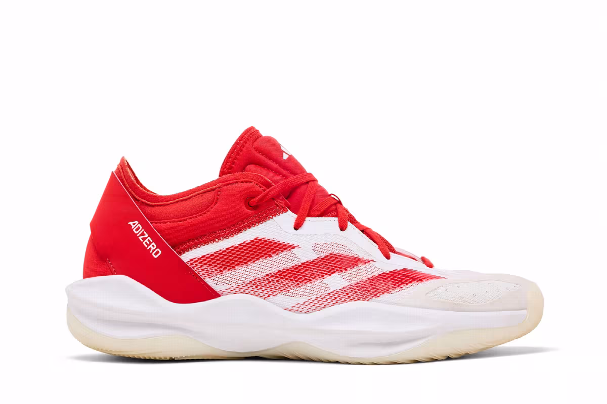 adidas Adizero Select 2.0 Low White Red, view 2
