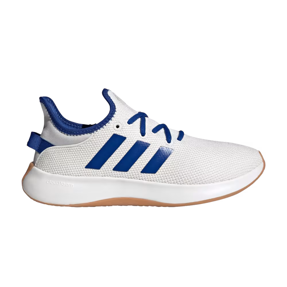 Adidas Women's Cloudfoam Pure White Royal Blue Gum