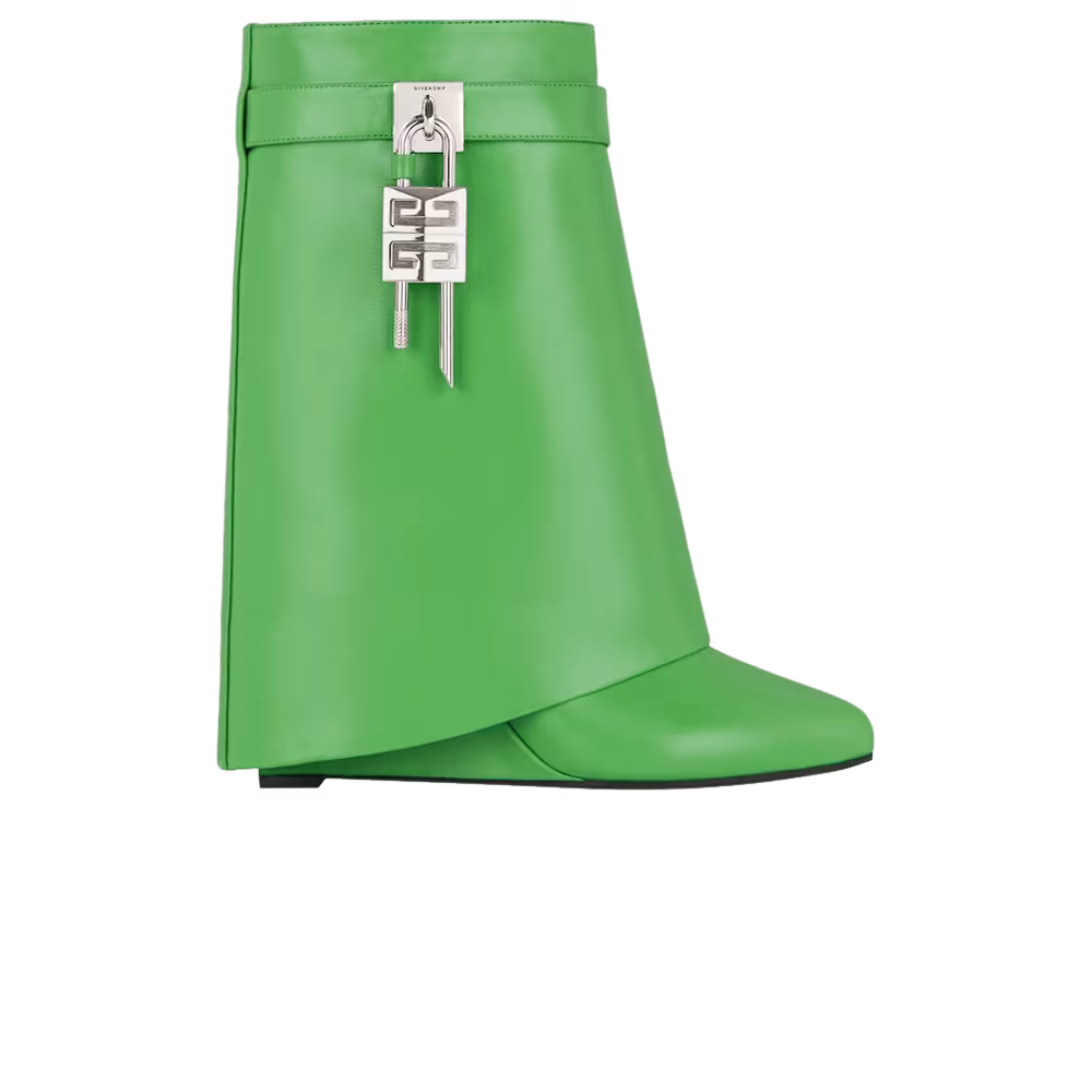 Givenchy Women's Shark Lock Biker Ankle Boot Absynthe Green