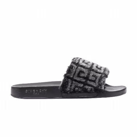 Givenchy Slide '4G - Black Fur'