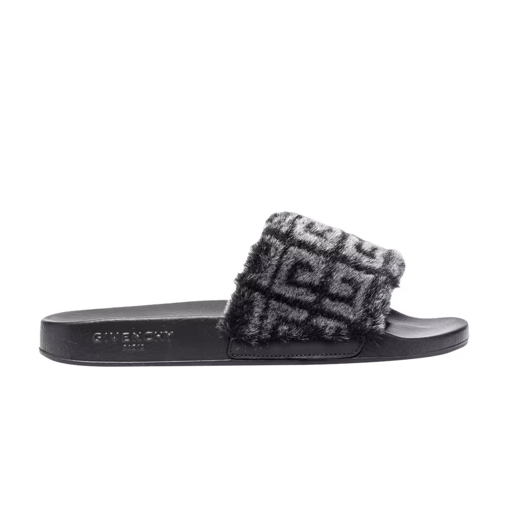 Givenchy Slide 4G - Black Fur