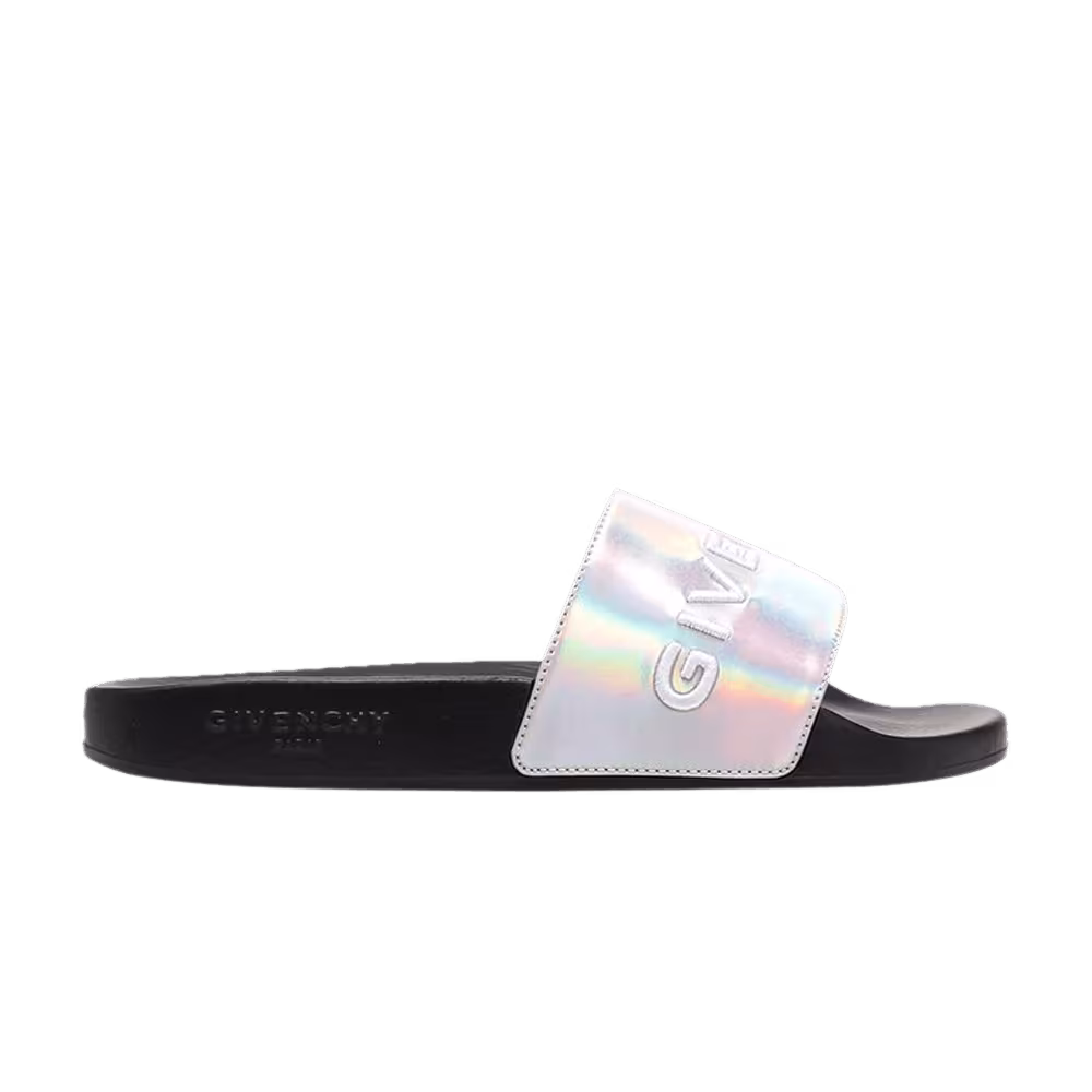 Givenchy Logo Slide Black Iridescent