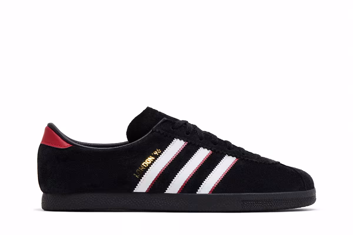 adidas London 96 Black Scarlet, view 2