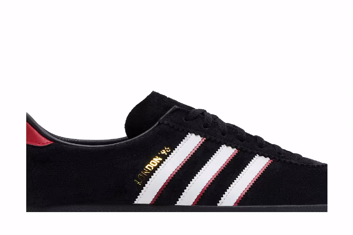 adidas London 96 Black Scarlet, view 3