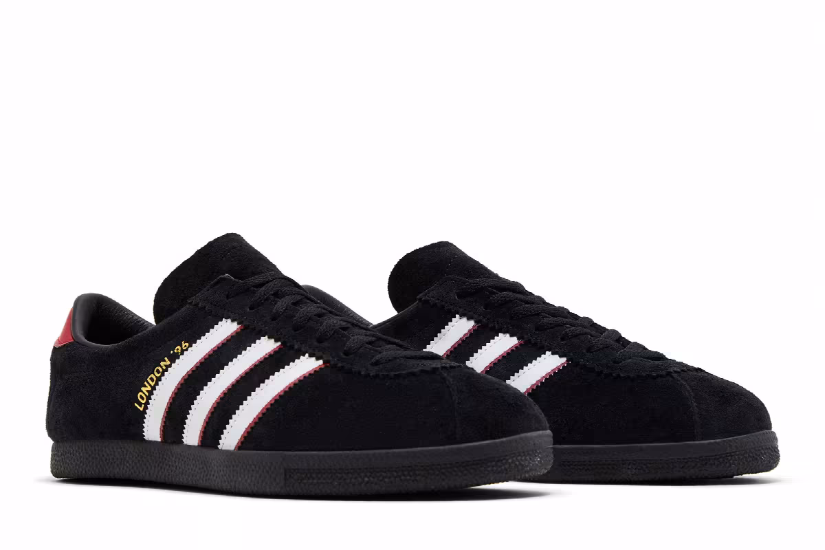 adidas London 96 Black Scarlet, view 9