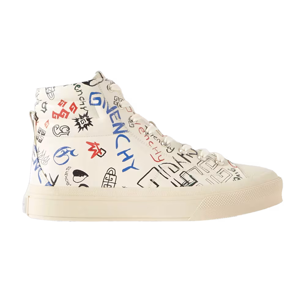 Givenchy City High White Scribbled