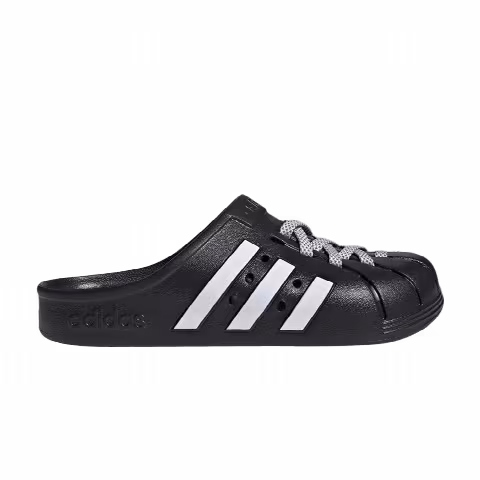 Adidas Adilette Clog 'Black White Laces'