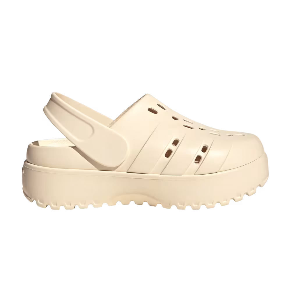 Adidas Women's Adilette Platform Clog Wonder White