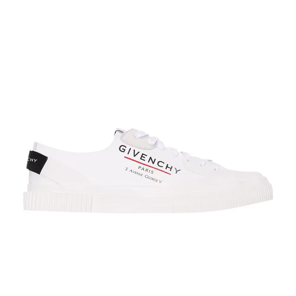 Givenchy Women's Tennis Light Sneaker Address Logo Print - White