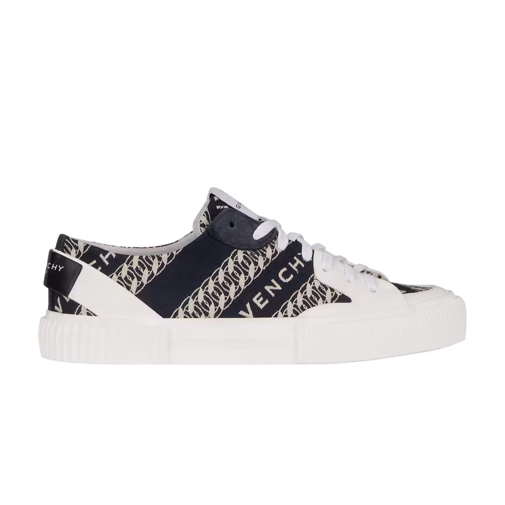 Givenchy Women's Tennis Light Sneaker Chain Logo - Navy