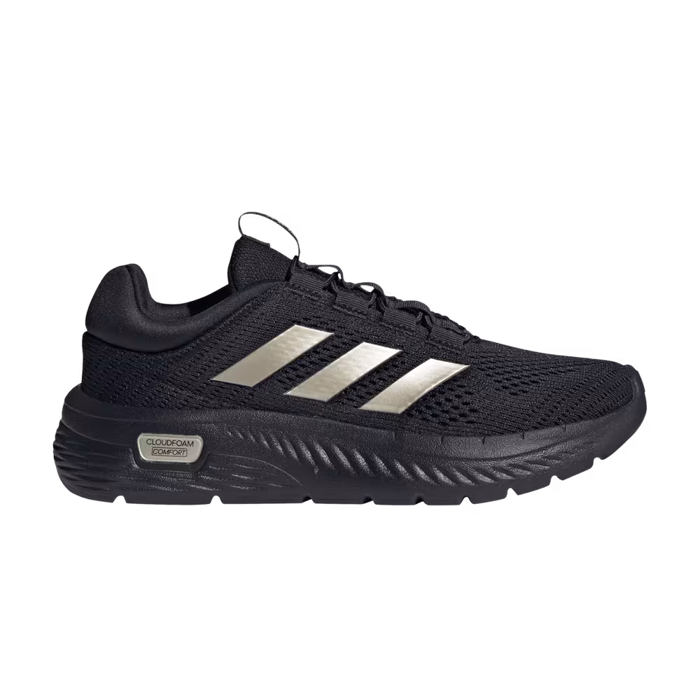 Adidas Women's Cloudfoam Comfy Black Champagne Metallic